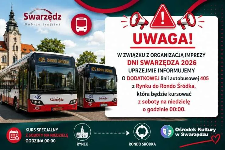 Dodatkowa linia autobusowa na Dni Swarzędza 2026